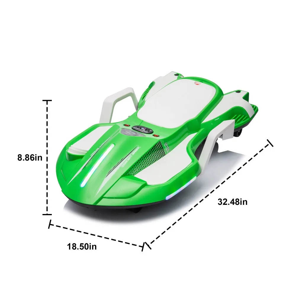 Kids Ride On Scooter Elétrico, Função de Pulverização, 2WD, Motor de Cubo de Roda 400W, 5.59-6.84MPH, Direção por Gravidade, Use por 1-2 Horas, 24V