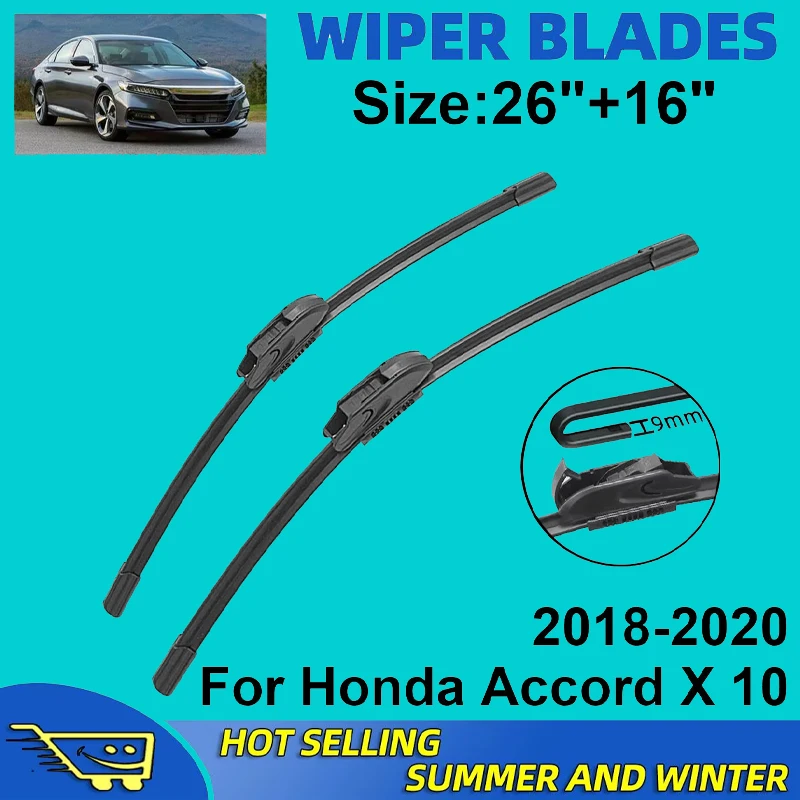 

2PCS Wiper Blades Set Kit For Honda Accord X 10 2018-2020 2019 Front Windshield Brushes Windscreen Window Accessories