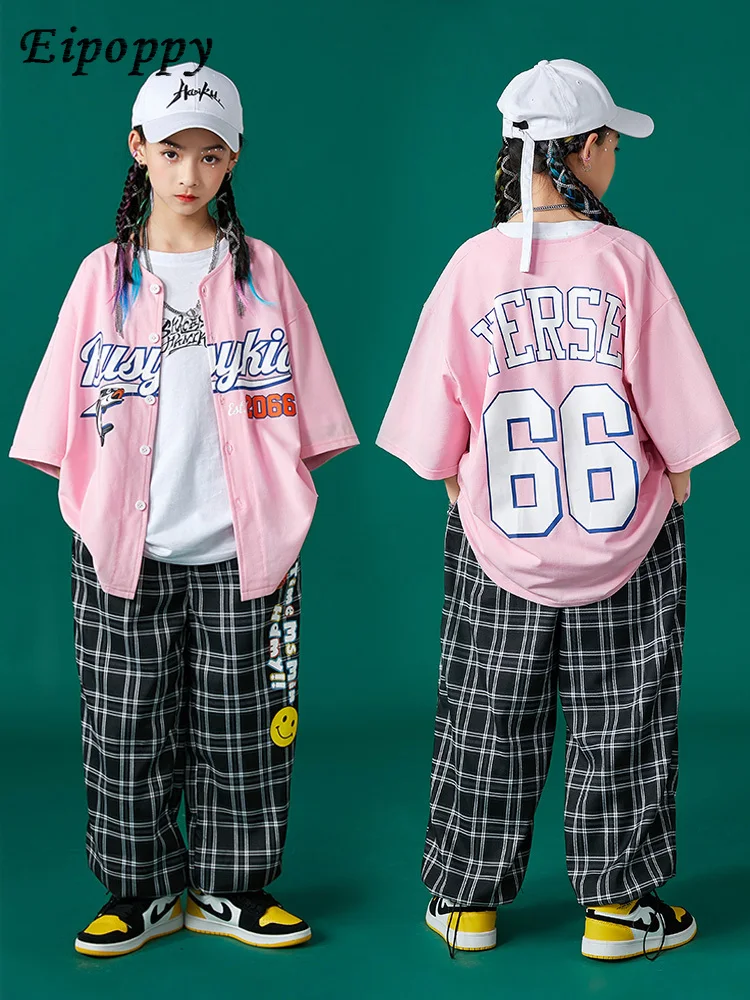 بدلة ملابس الهيب هوب العصرية للأطفال ، أزياء أداء الجاز ، الأولاد والبنات