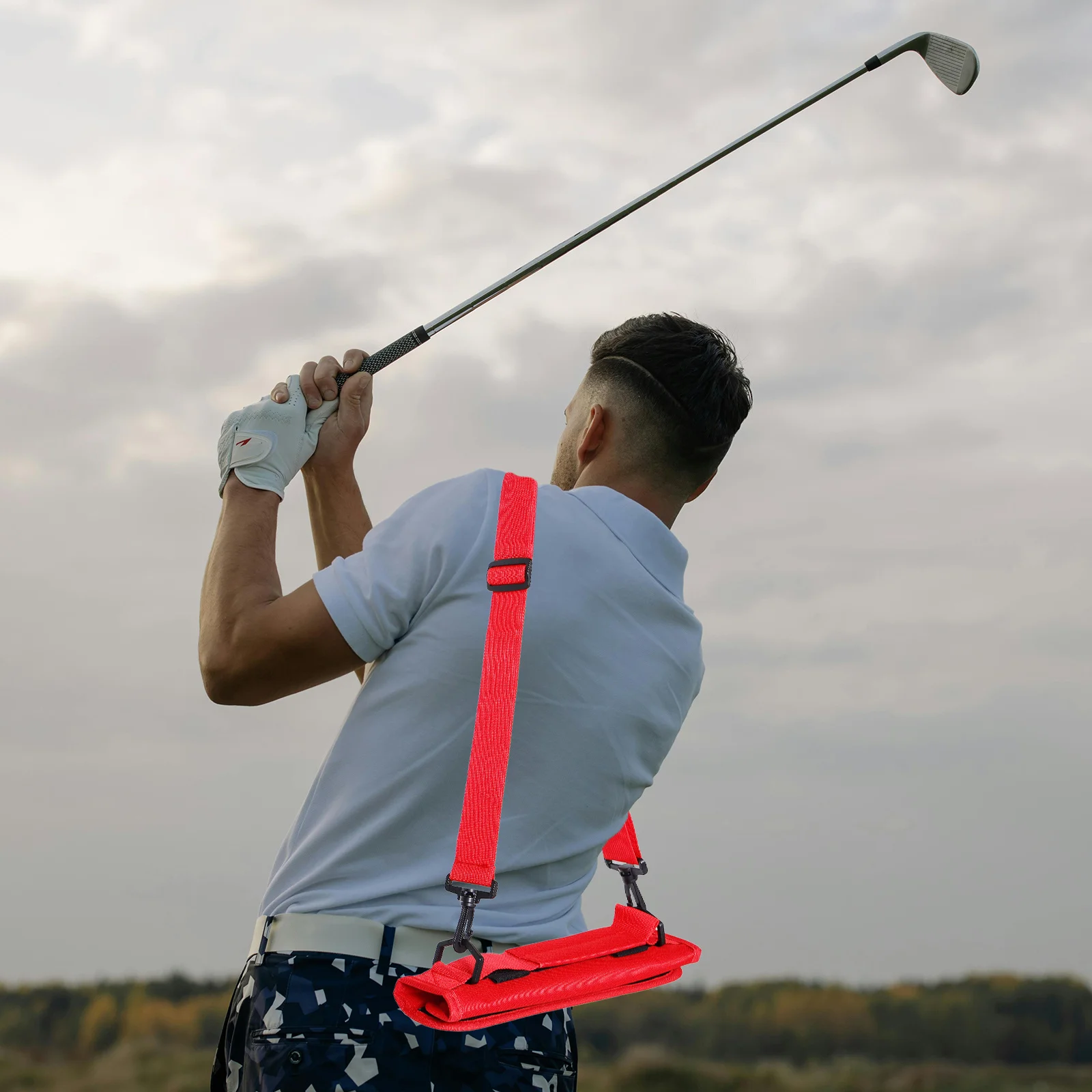 

Portable Golf Clubs Carry Bag Waterproof Lightweight Adjustable Strap Foldable Golf Carrier for Driving Range Training Travel