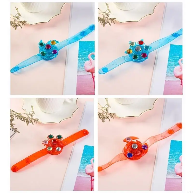 حزمة من 10 أساور Glow Tops Creative Spin for Plasse Supplies و Event A2UB