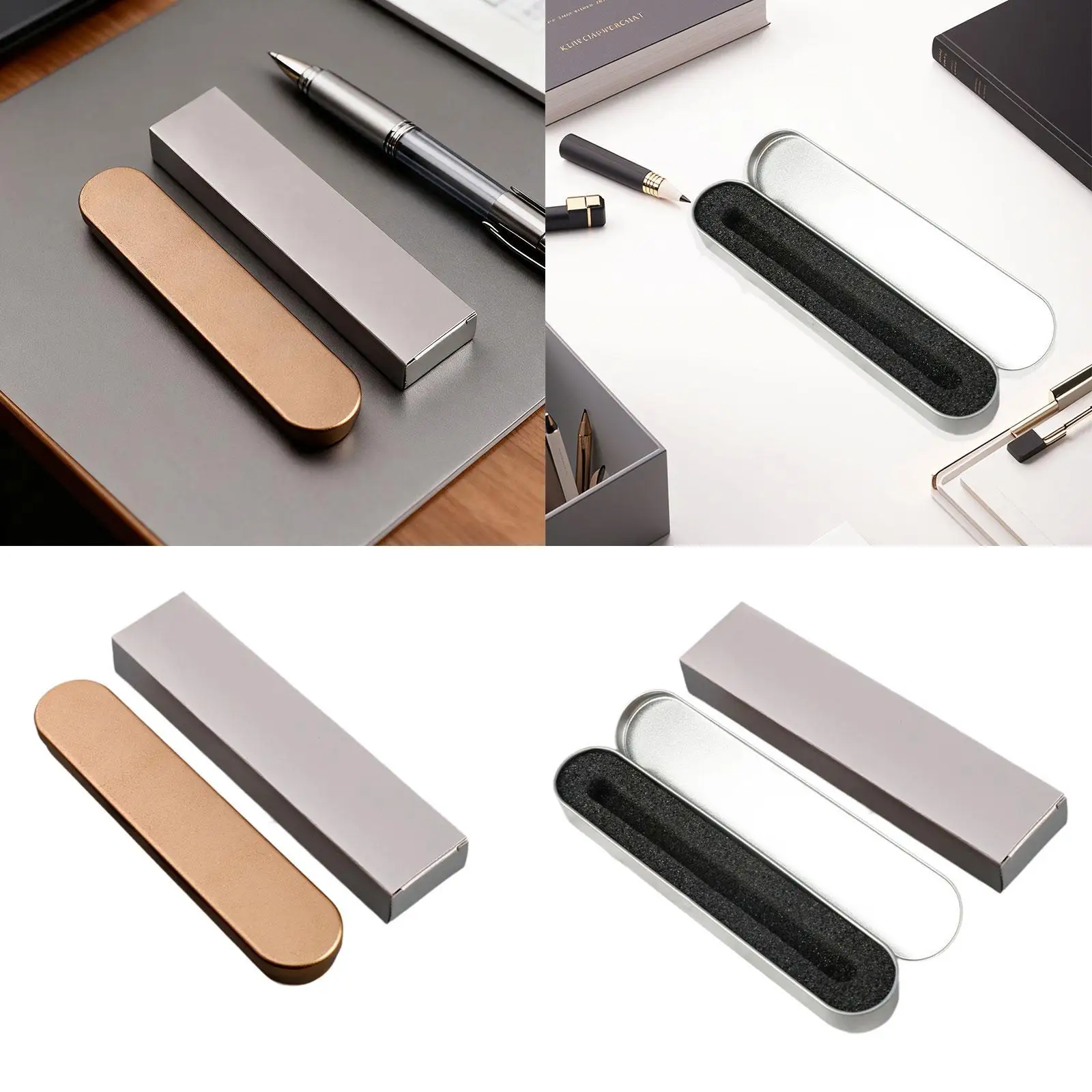 

Держатель для ручек Контейнер для хранения ручек Элегантная многофункциональная пустая коробка для банок на петлях для