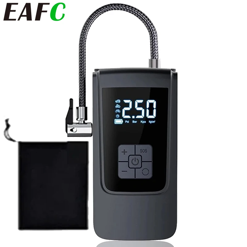 

EAFC портативный цифровой воздушный насос 150PSI умный воздушный компрессор беспроводной/проводной насос для накачивания шин насос для автогрузовиков мотоциклетные шарики