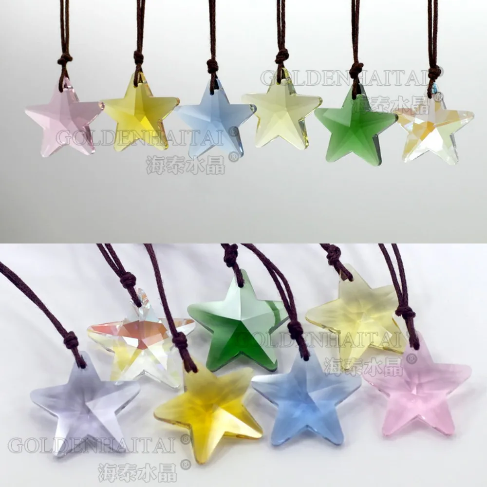 Camal 5Pcs 29mm Crystal Star prismi Suncatcher True Color Maker Hanging Drops pendente per parti di lampadari per finestre decorazioni per la casa