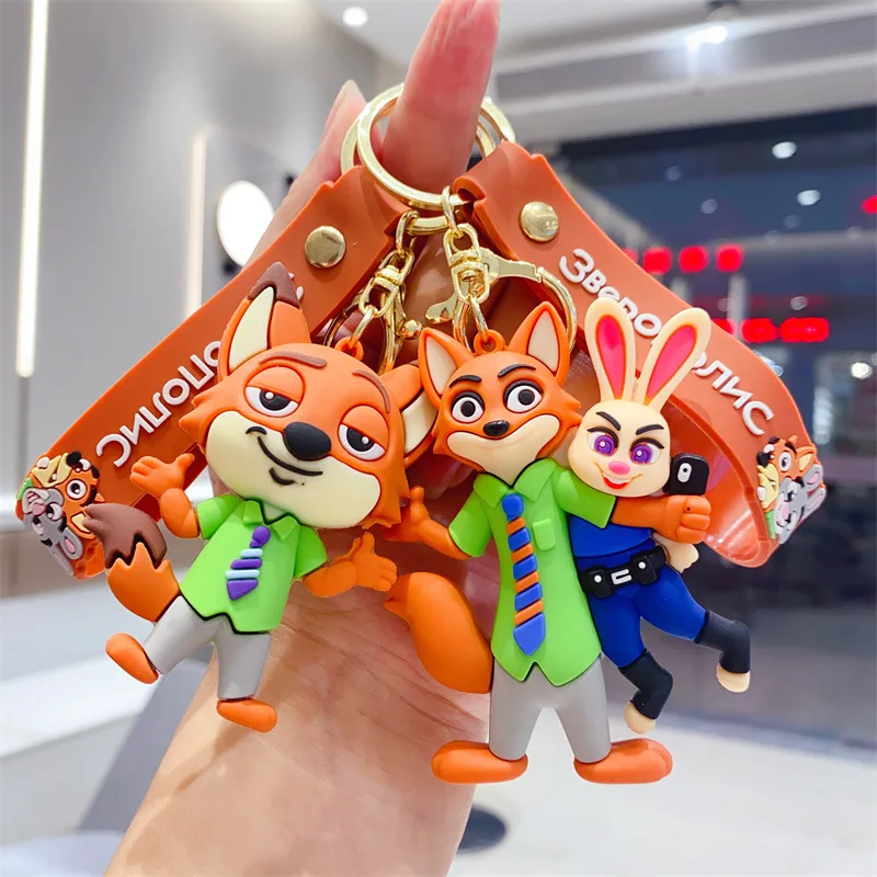 

1pcsZootopiaKeychain Cartoon Zootopia Key Chain Keyring Backpack Bag Car Keys Holder Accessories Gifts
