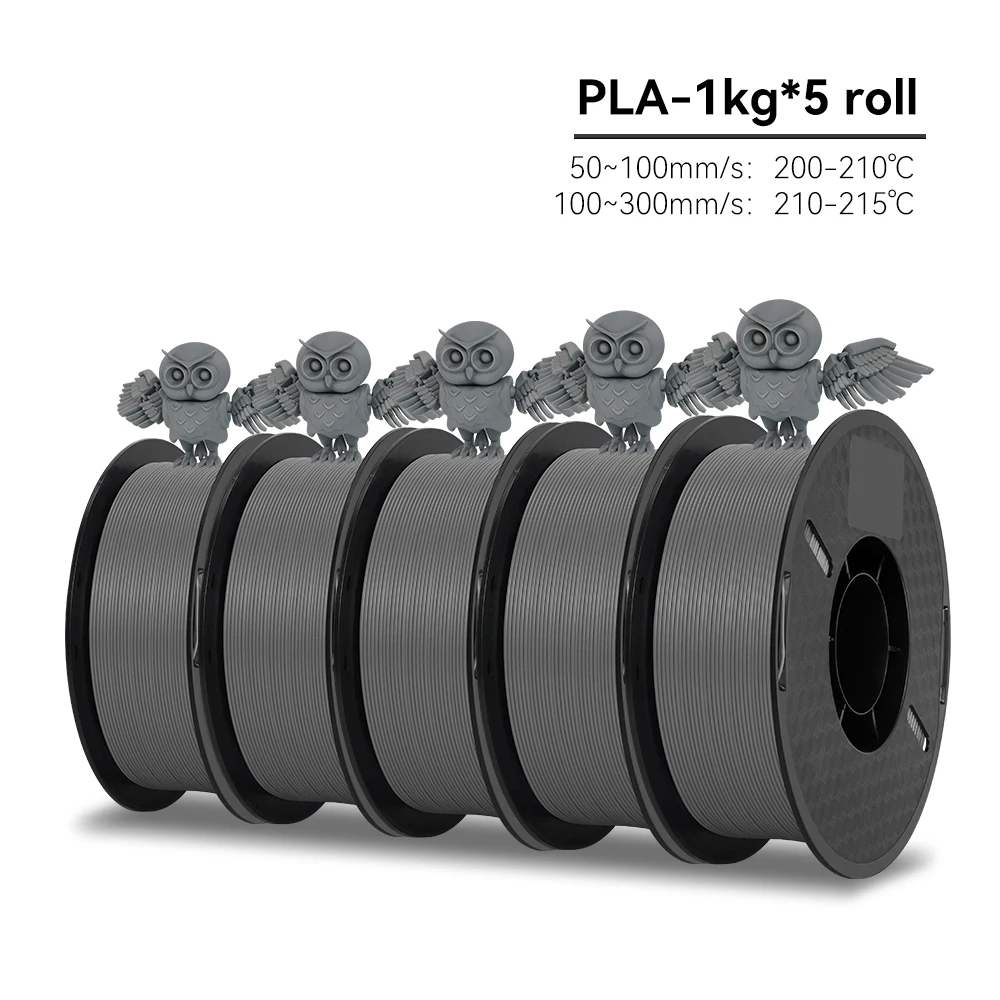KEEPANG PLA/HS-PLA/PETG/Zijde PLA 3D Printer Filament 1.75mm Mix Kleur 5 Rolls Hoge snelheid PLA Afdrukken Materiaal voor Bambu Lab