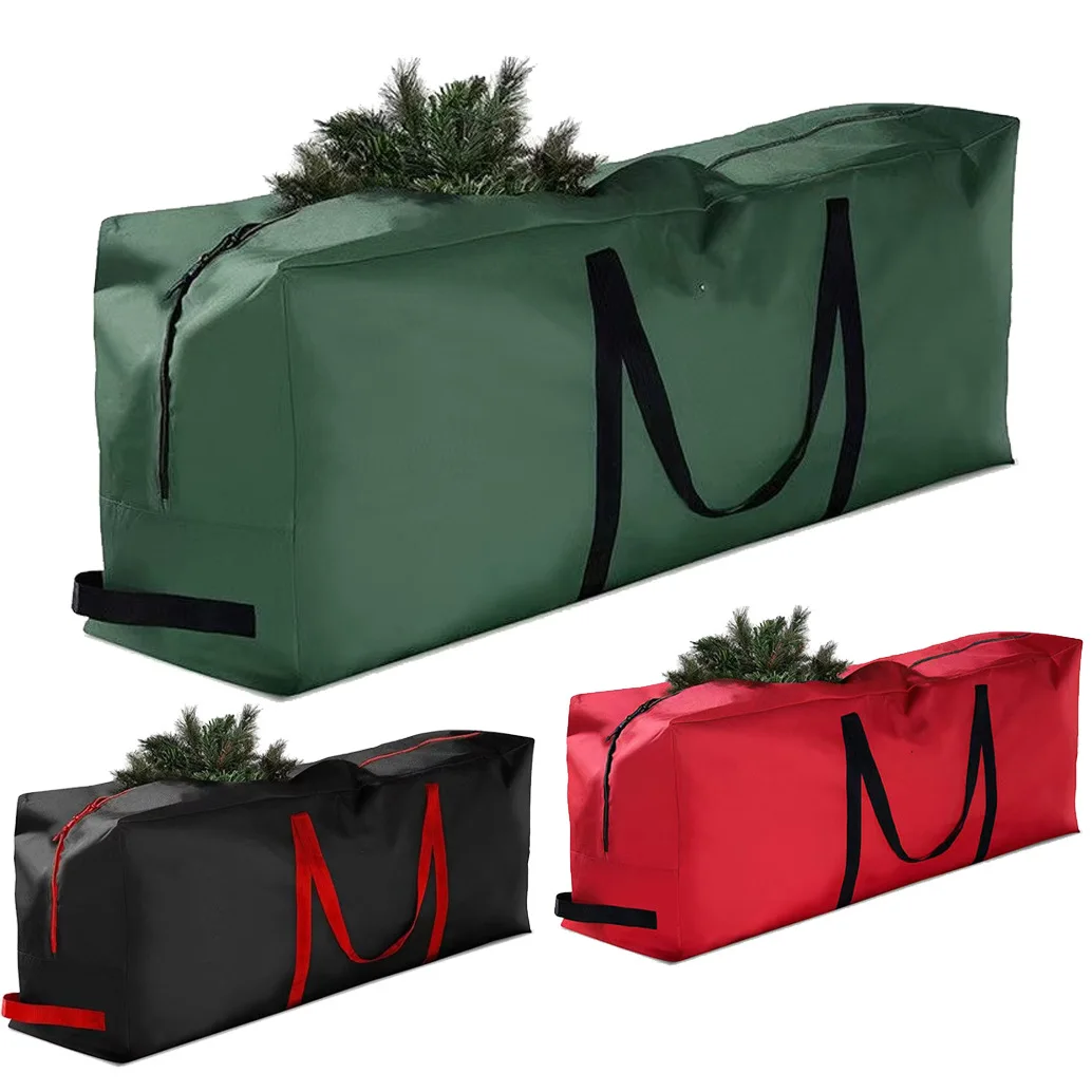 

Christmas Tree Storage Bag Foldable Storage Box Oxford Fabric Container Heavy Duty Xmas Home Waterproof&Dustproof with Zipper