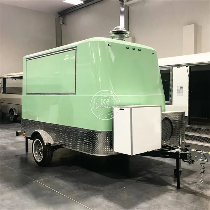 Usa New Design 3M Pizza Truck Ice Cream Coffee Trailer Rolling Food Cart Candy Stall Shop Doner Kebab Mobile Food Carts for Sale