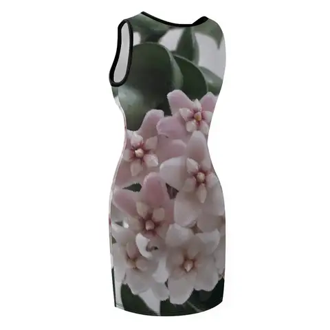 होया कार्नोसा ब्लूम वैक्स प्लांट फूल गुलाबी हरा उष्णकटिबंधीय पत्ता पत्तियां स्लीवलेस सनड्रेस महिलाओं के लिए सुरुचिपूर्ण कपड़े 8 best sales हरा गाउन - №2