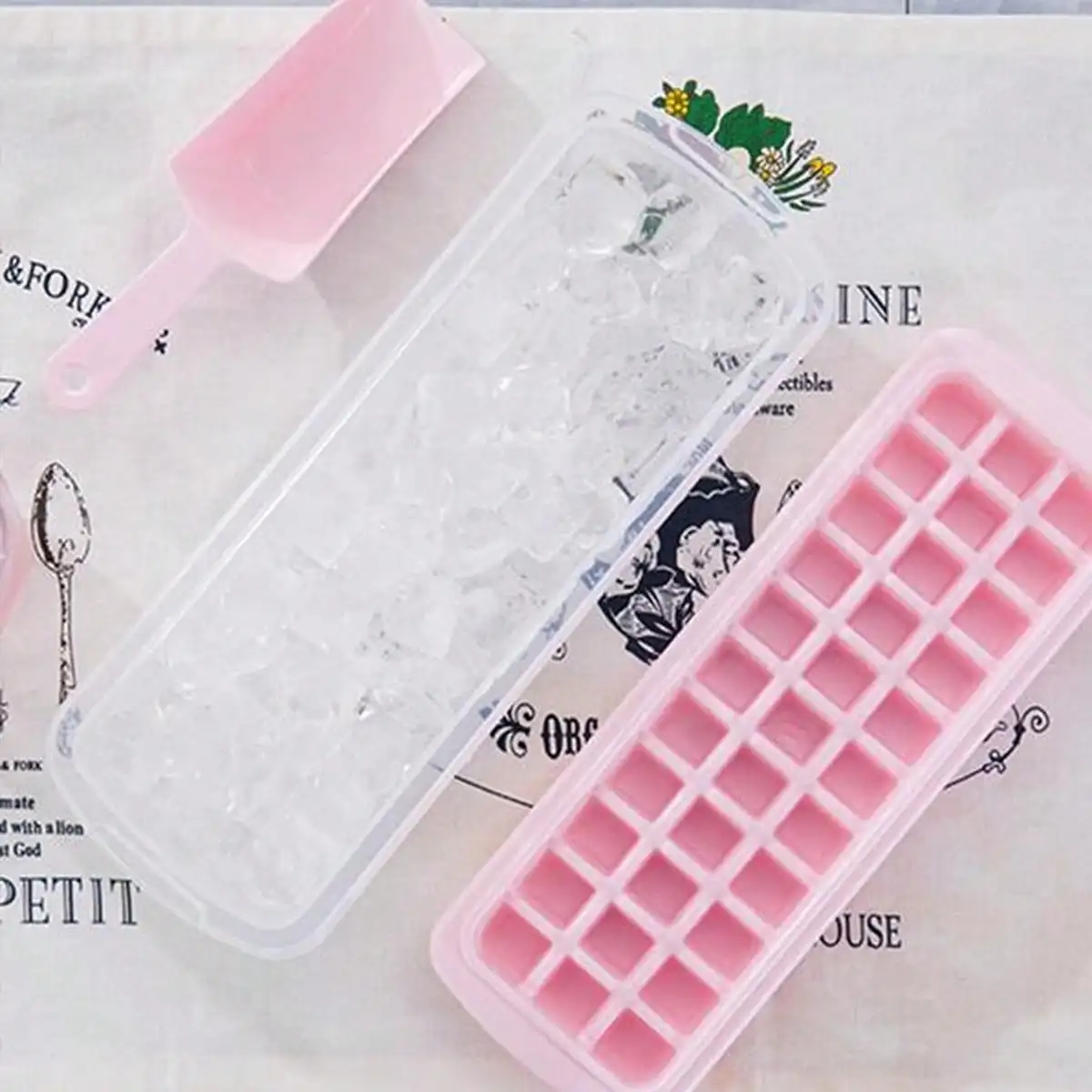 1pcs Ice Cube Mold, Silicone Ice Tray, Ice Making Box, Frozen Ice Storage Box - view 3