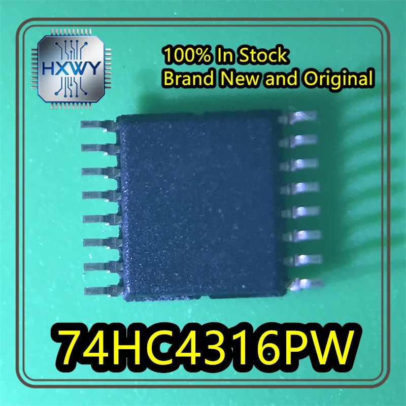 (20/100 pieces) 74HC4316PW HC4316 TSSOP16 Quad-Channel SPST Analog Switch, 100% New, Original, In Stock, Electronic Device IC