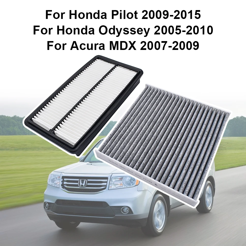 Engine Air Filter Car Cabin Air Filter with Activated Carbon For Honda Pilot 2009-2015 Odyssey 2005-2010 Acura MDX 17220-RN0-A00