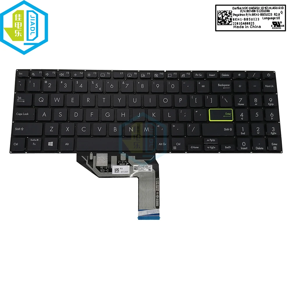 

Backlight US UI AZERTY French Keyboard For ASUS S15 S533 S533FA-DS74 M513 Vivobook X513 X513EP-BQ X513UA X513EA-BQ653 510GLA00