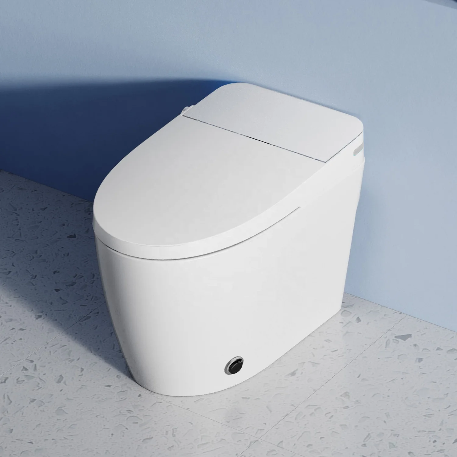 Simple Version Smart Bathroom Electric Bidet Toilet Bowl Ceramic Sanitary WC S-trap Heated Seat Night Light Toilet