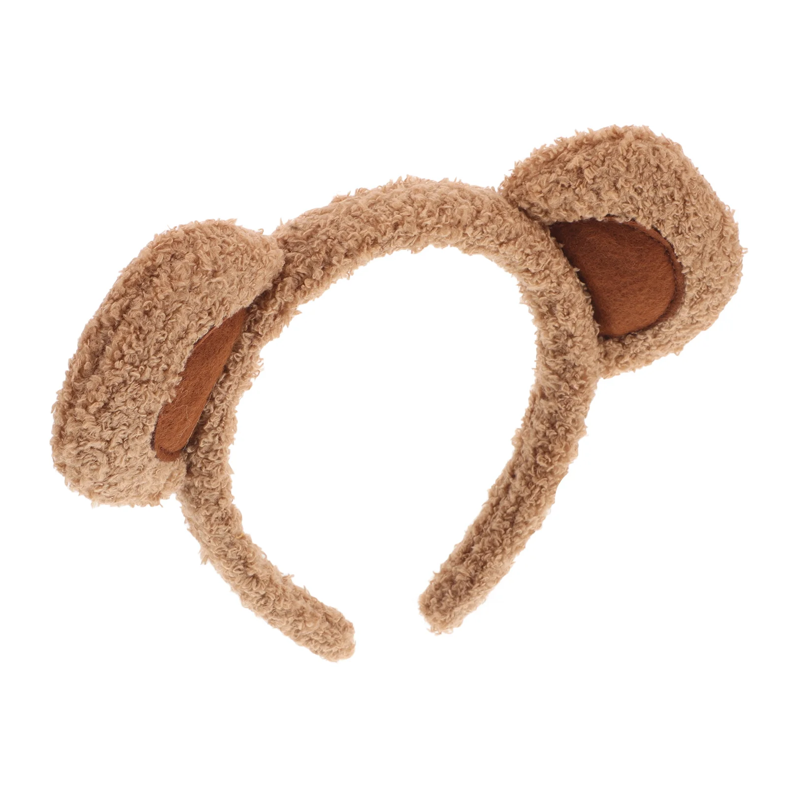 

Bear Headband Headbands Costume Dark Brown Plush Cartoon Shape Hair Hoop Cute Woman