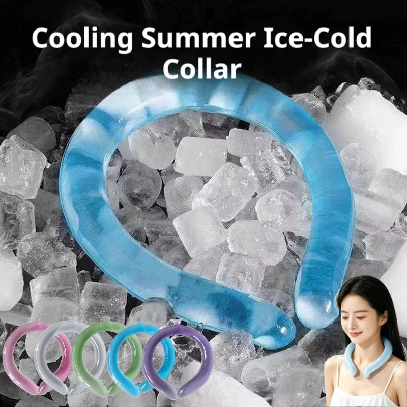 Multicolor Reusable Ice Neck Collar Long Lasting Cold Comfort Cooling Neck Tube For Sports Camping Travel Summer Heat Relief