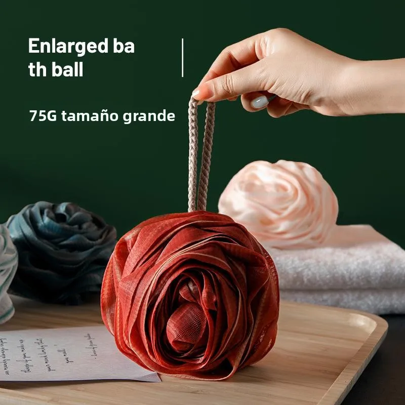 Bola de Baño de Rosa de Gran Tamaño, Flor de Baño, Linda Bola de Baño Efervescente, Súper Suave, No se Disuelve, Exfoliante d...