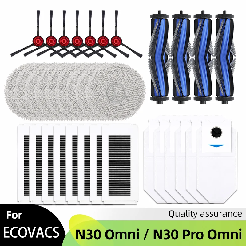 

Fit For Ecovacs Debot N30 Omni / N30 Pro Omni Robot Vacuum Accessories Main Side Brush Hepa Filter Rag Dust Bag Parts