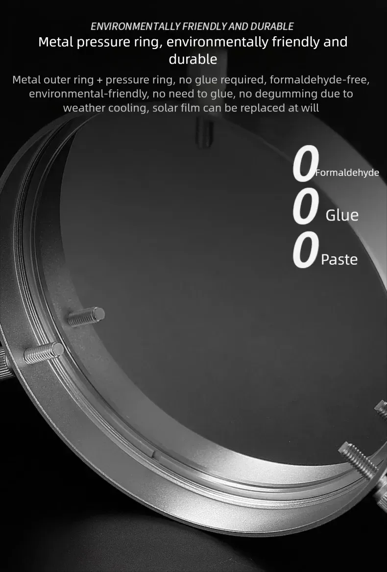 Angeleyes Sonnenfilter für Sonnenfinsternisse und Sonnenfleckenbeobachtung, kompatibel mit 80-250mm Teleskopen – Detail 5