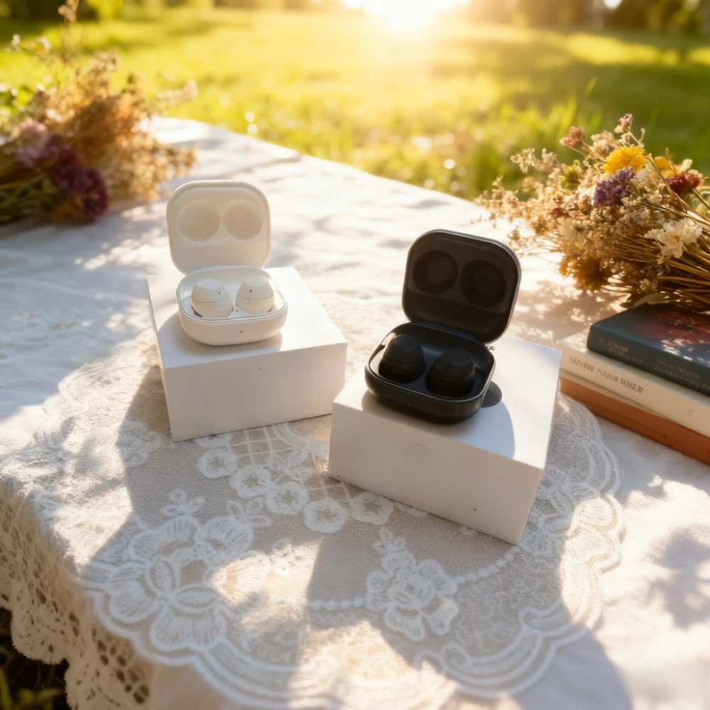 New stylish R400 Bluetooth earphones with high appearance and true wireless Bluetooth earbuds switch for wireless charging