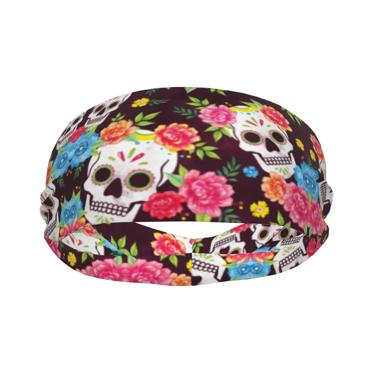 Sports Headband Dia De Muertos Running Fitness Sweatband Absorbent Cycling Jog Hair Bandage