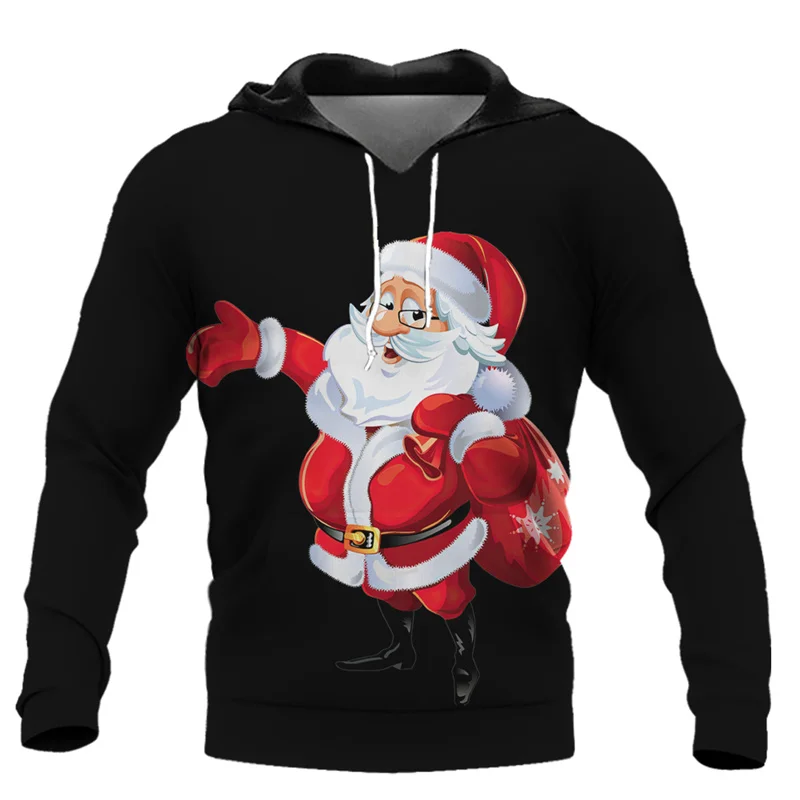 

Santa Claus Graphic Men's Hoodies 3D Snowman Printed Pullover Tops Outdoor Christmas Party Fashion Unisex Sweatshirts Clothing