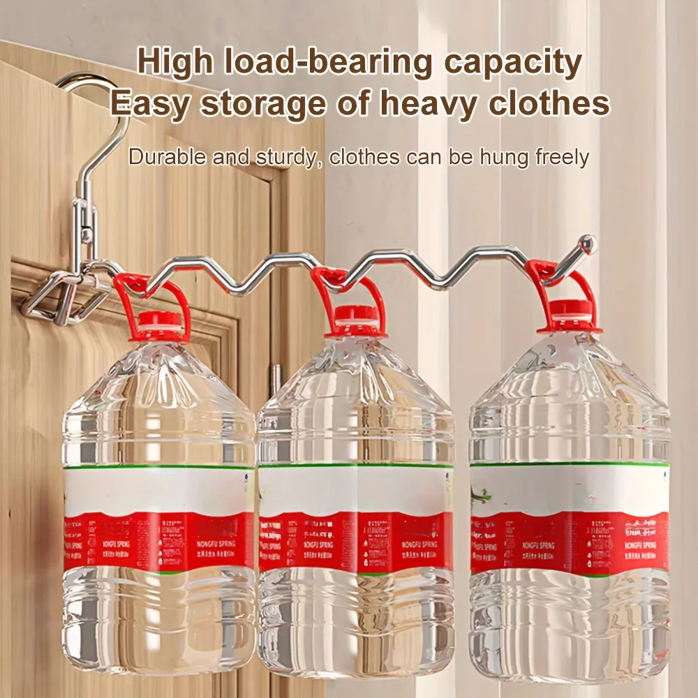 

1pc Foldable Clothes Hanger Travel Hotel Wardrobe Drawer Door Mounted Portable Clothes Drying Rack Punch-free Cloth Drying Rack