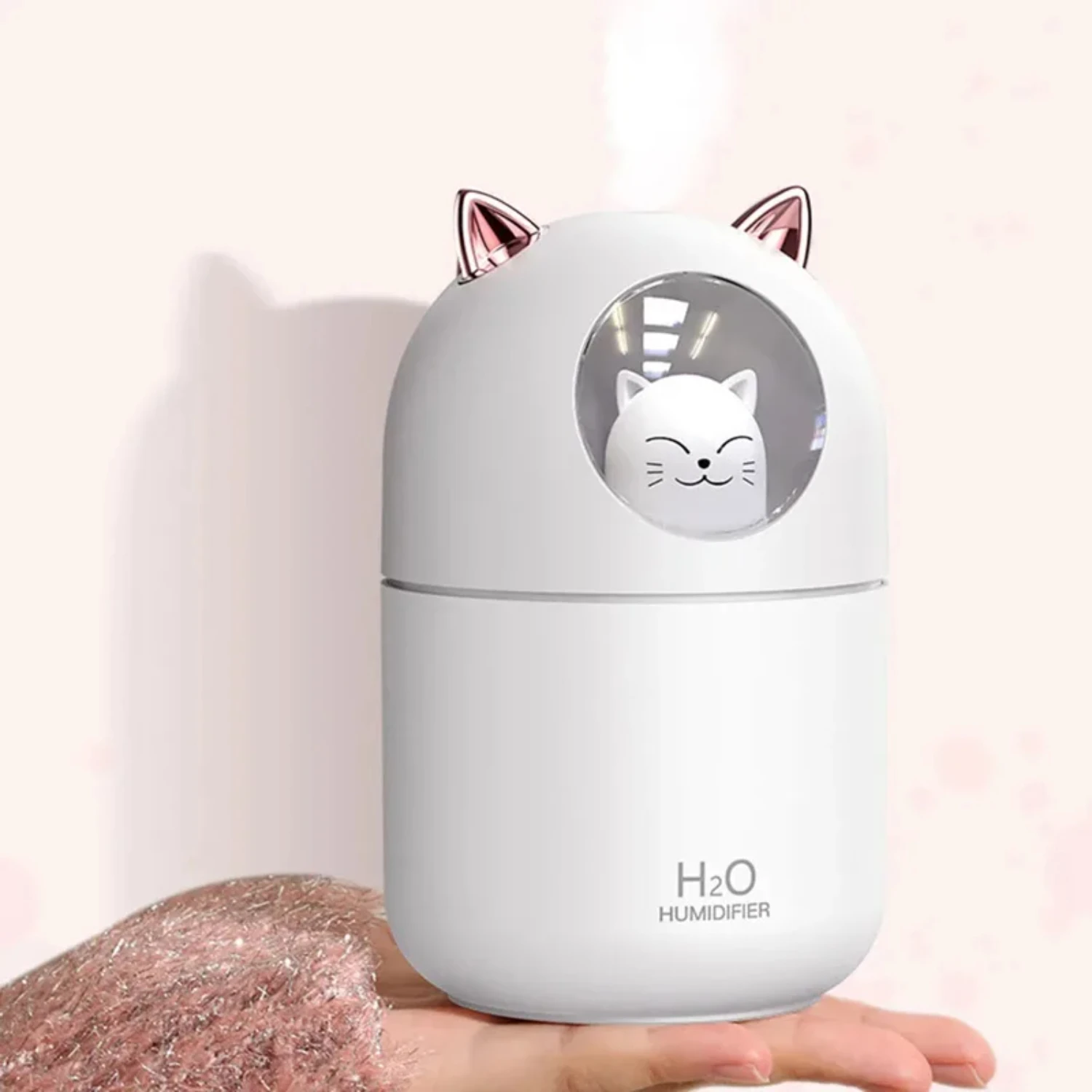 New Efficient and Delightful Cartoon Cat USB Aromatherapy Air Purifier Mist Maker - Transform Your Office with 300ML of Adorable