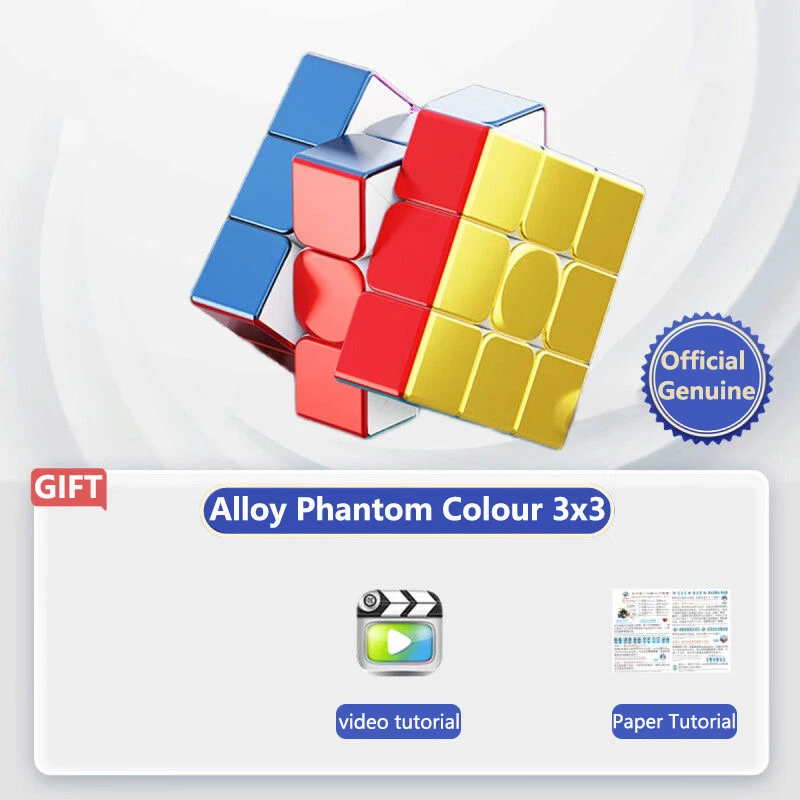 SENGSO Metal Speed Cube 2x2 3x3 4x4 5x5 Alloy Phantom Colour Stickerless Cube Professional Competition Kid Educational Toys