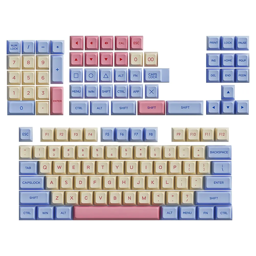 

132 Pcs Keycaps for Mechanical Keyboard Replacement Gaming Keycap For Gaming Keyboard Game Keycap Key Accessories