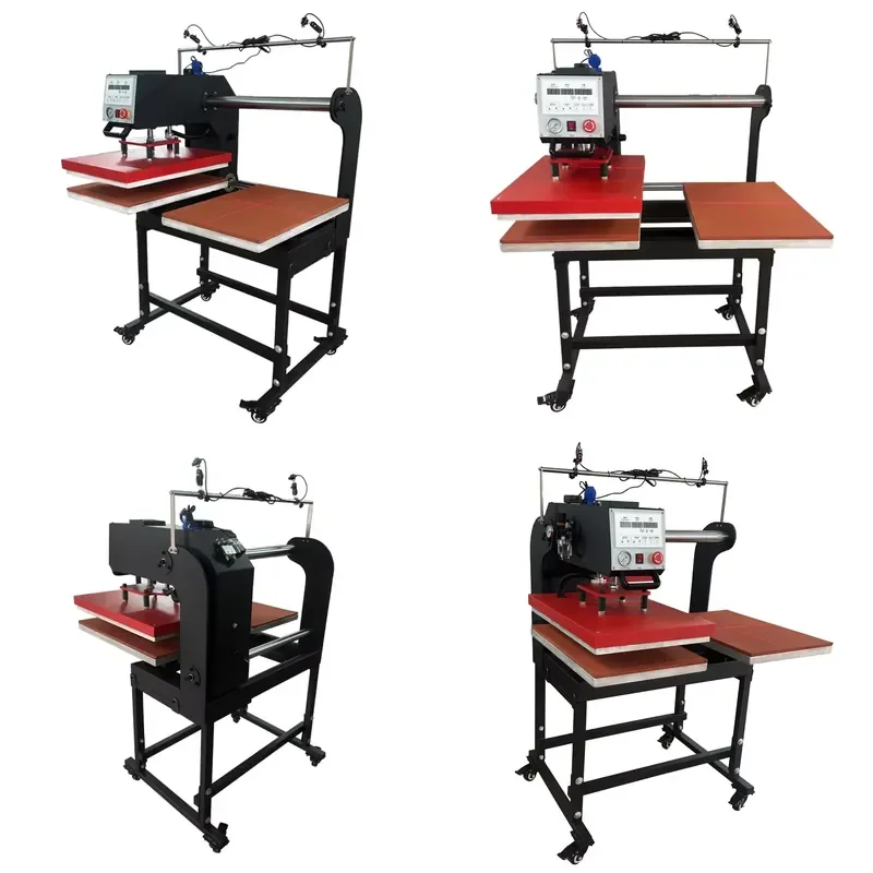 for T-shirt Pneumatic Double Station Hot Press Heat Transfer Machine