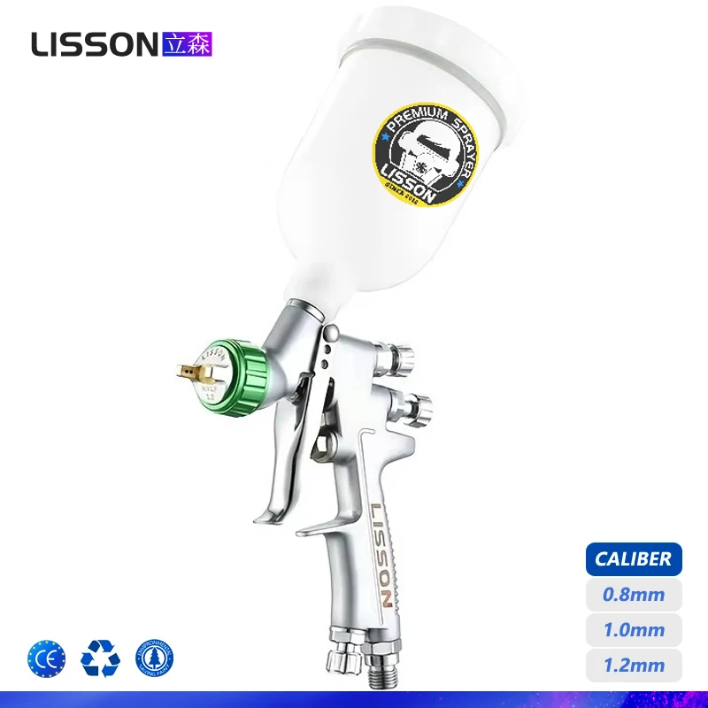 High Quality HVLP Mini Spray Gun 0.8/1.0/1.2mm Airbrush Top Paint Sprayer For Painting Aerograph Car Tool Hot Selling