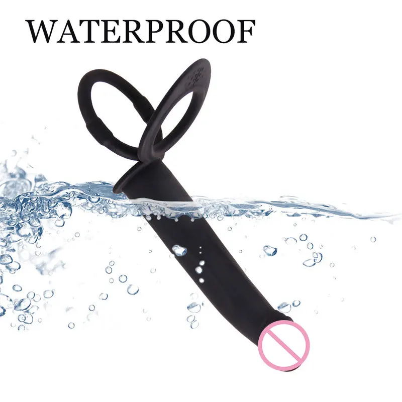 مزدوج الاختراق القضيب دسار الهزاز الجنس لعب للنساء الرجال المثيرة الشرج الخرز بعقب المكونات G بقعة تدليك المهبل الكبار لعبة 18 #4