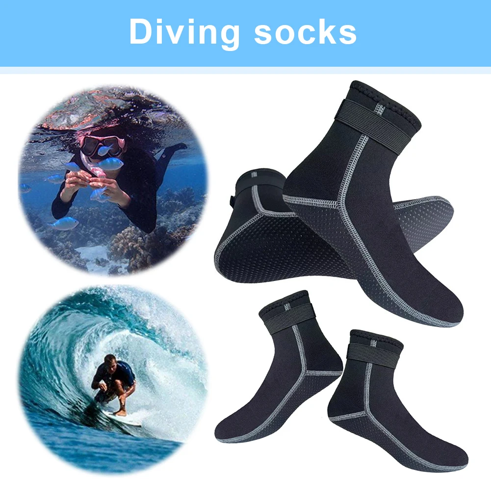 Calzini in neoprene da 3 mm Stivaletti da spiaggia antiscivolo Calzini da immersione termici per immersioni Snorkeling Kayak Paddling Nuoto per uomo Donna