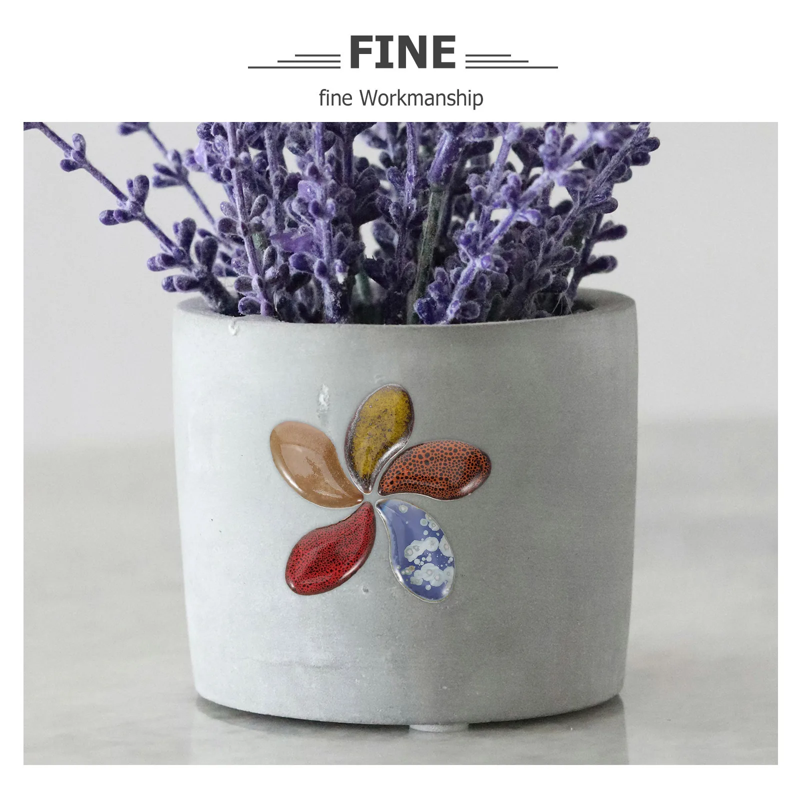 

1Pack Colorful Kiln-Change Ceramic Tiles Assorted Petal Mosaic Pieces for DIY Crafts Smooth Flat Back Decorative Art Supplies