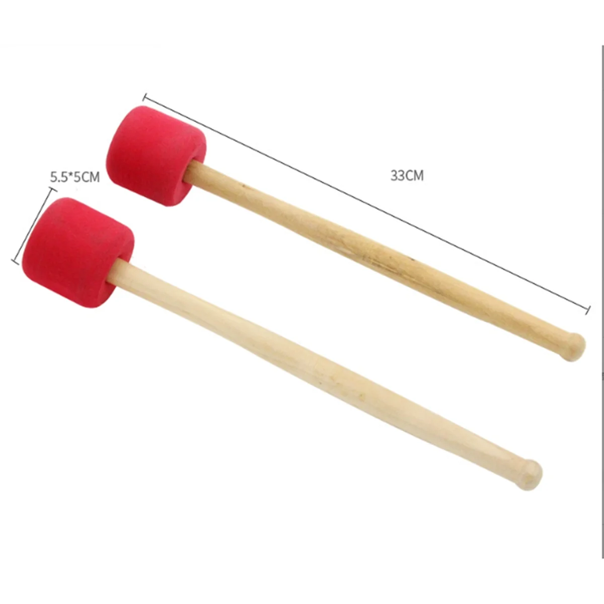 

Lo-ok 2 шт. палочки для бас-барабанов, пенопластовые молотки для бас-барабанов, палочки для бас-барабанов премиум-класса, палочки для малого барабана, аксессуары для барабанов команды, красные