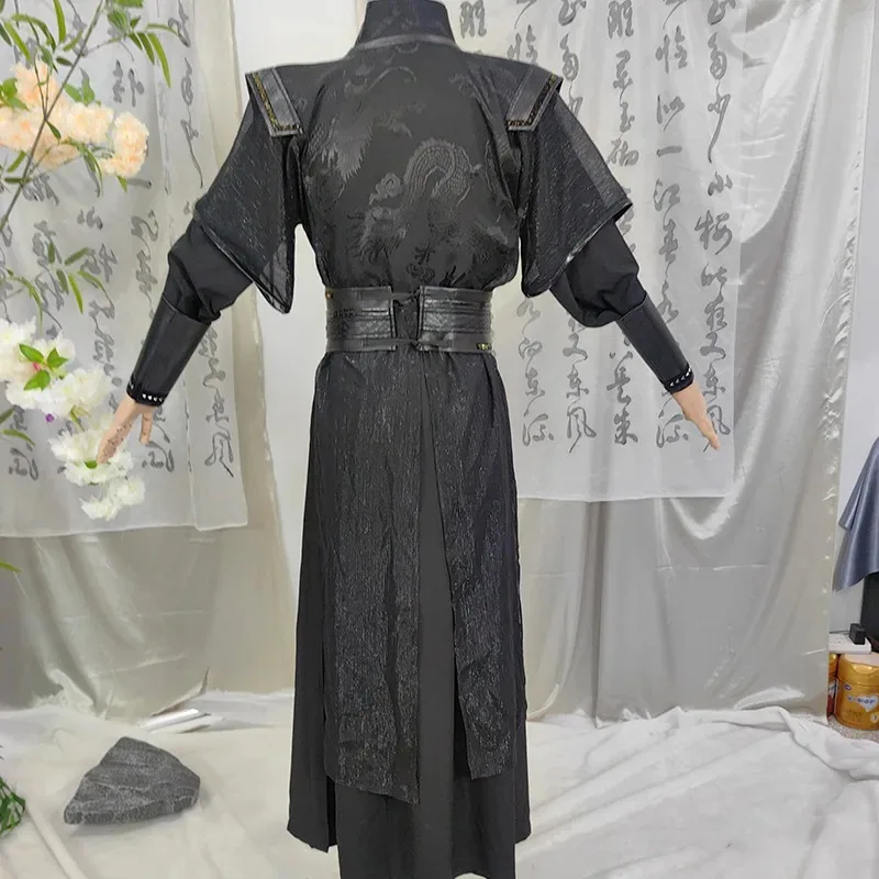 CyMo Ran Косплей Костюм He Xuan Косплей Древний Костюм Универсальный Черный Наряд Китайский Hanfu Tian Guan Ci Fu Для Хэллоуина