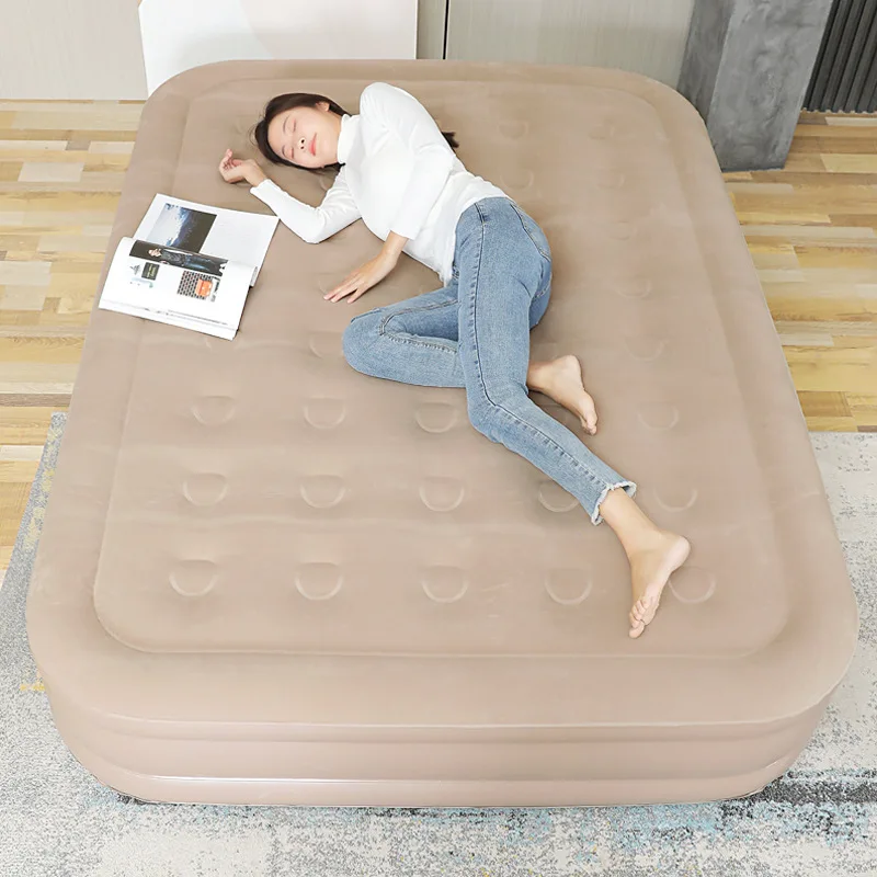 Luxury Air Mattress Queen with Built-in Pump for Home Camping Inflatable Airbed Luxury Double High Adjustable Blow Up Mattress