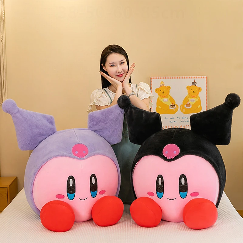 

35/60cm Cute Kirby Cosplay Sanrio Kuromianime Plush Stuffed Doll Room Plushies Pillow Cute Ornaments Children's Holiday Gifts