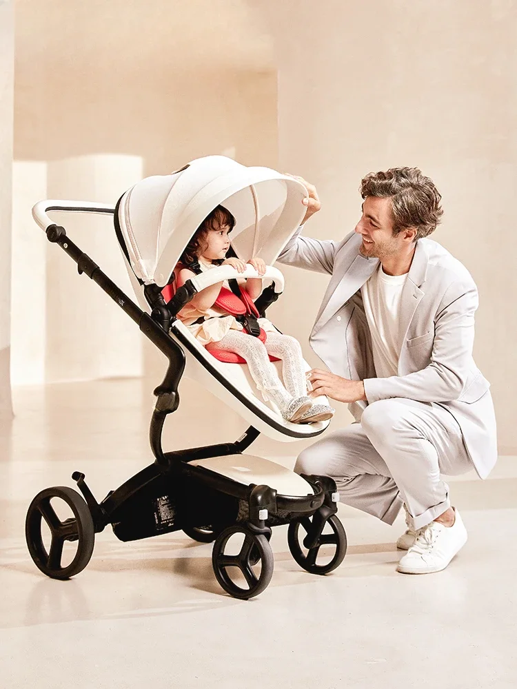 High View Stroller can lie flat, push stroller in both directions