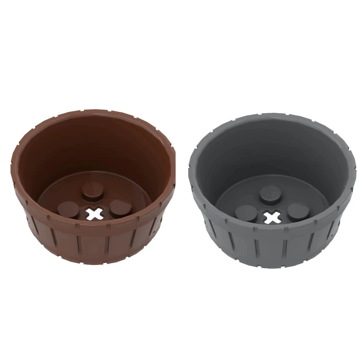 

10pcs Puzzle Particle 64951 Container Building Blocks Kit Barrel Half With Alxe Hole Educational Toy Kid Gift Dropshipping