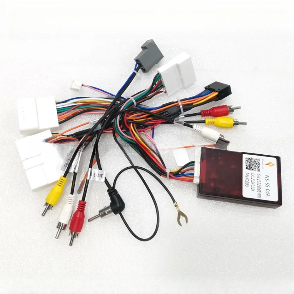 For Nissan Sylphy Teana Qashqa  J10 J11 J12 Kicks Rogue X-Trail NP300 Pulsar C13 Micra Note Android 16 Pin Power Cable Canbus