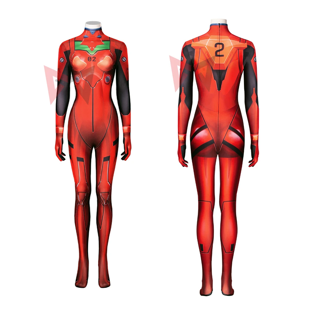 Asuka Langley Soryu Cosplay Plugsuit Costume Jumpsuit Costume Women Sexy Bodysuit Custom Made