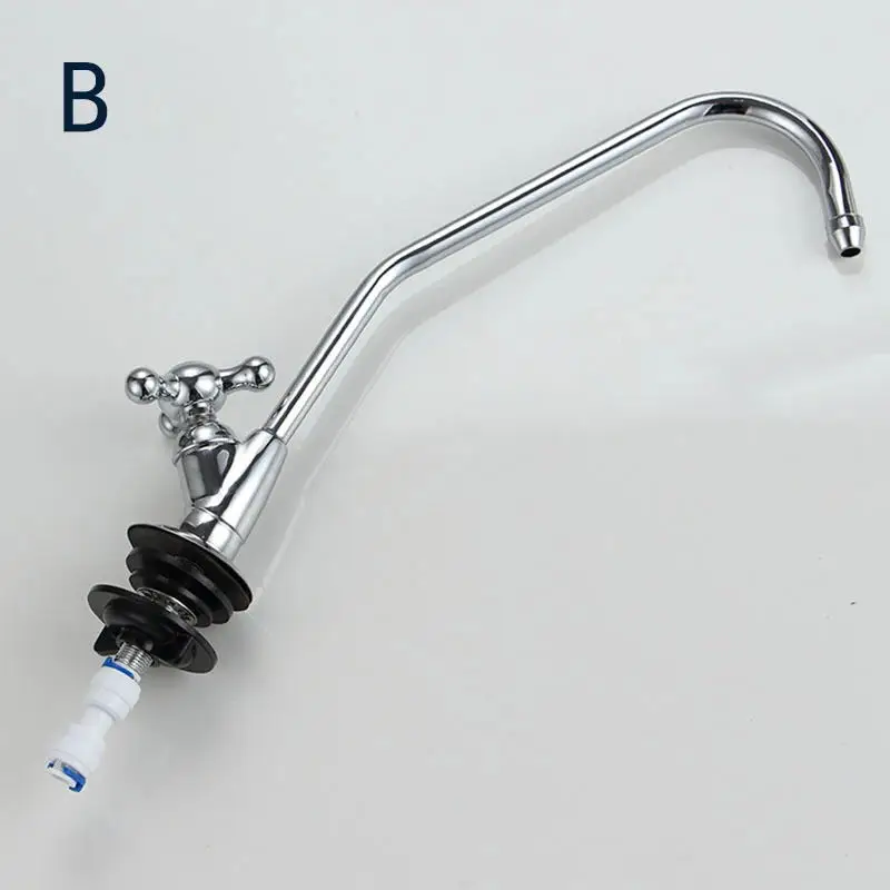 Water filter parts Stainless Steel Faucet sets With pipe connector Water purifier Tap Kitchen RO Faucet 1/4 Inch Connect Hose