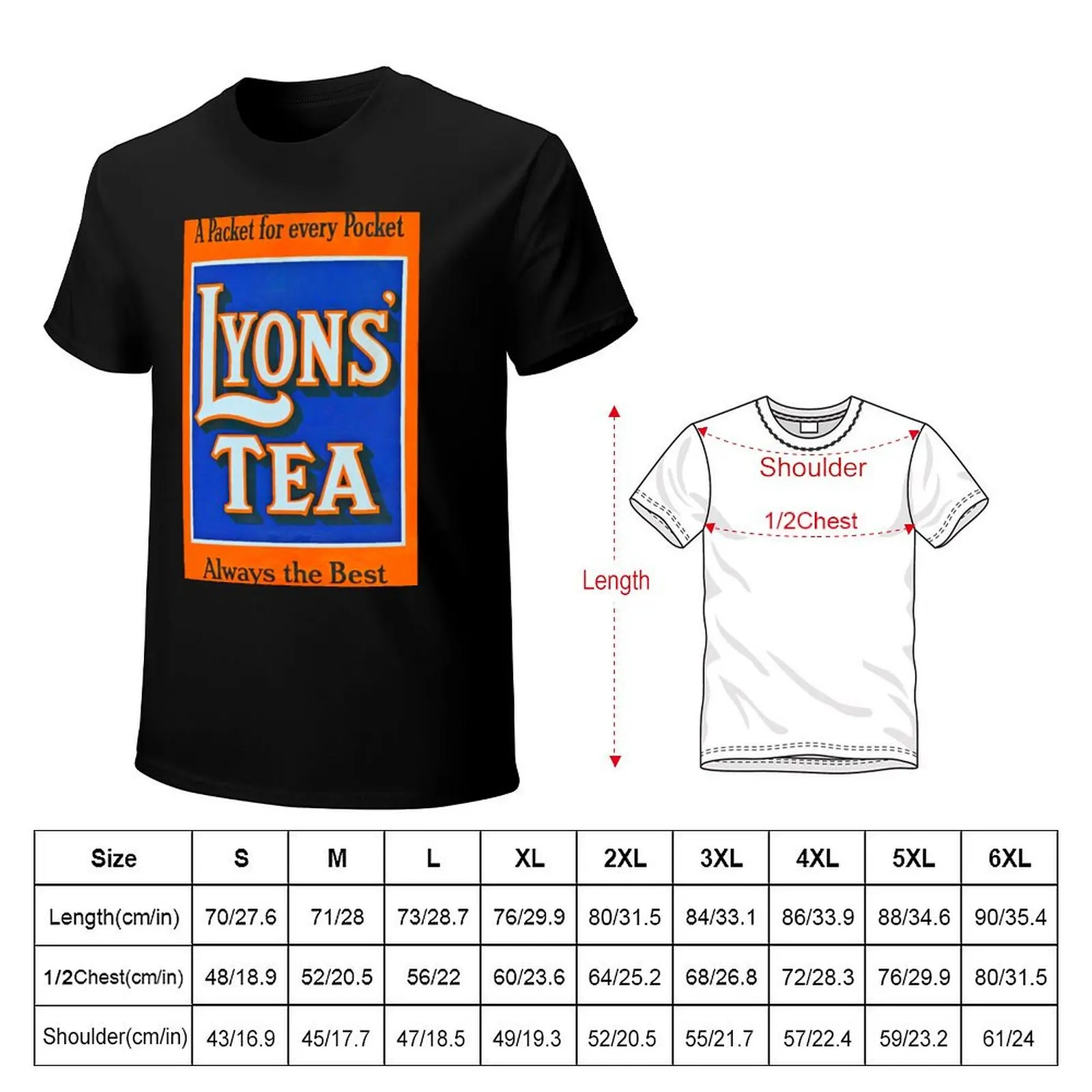 Vintage Lyons Tea enamel advert sign T-Shirt Holiday Simple Tee Shirt