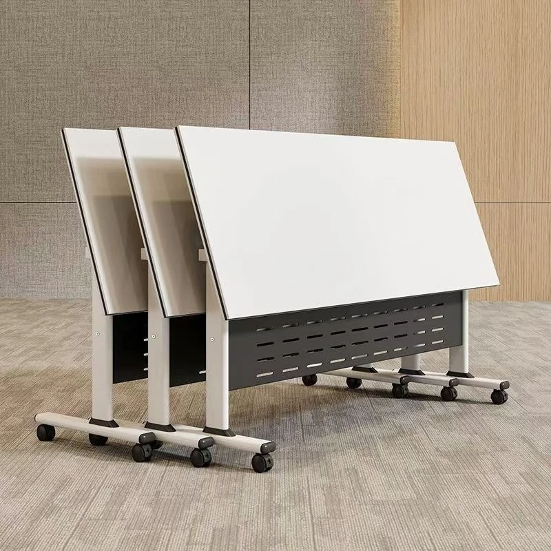 folding-conference-tables-and-chairs-movable-splicing-strip-table-with-wheels-multi-functional-activity-foldable-training