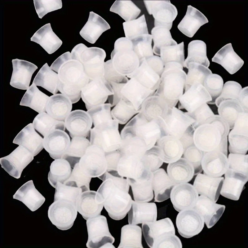 Plastic Microblading Eyebrow Lip Tattoo Pigment Ink Holder Replacement Cup 50pcs/100pcs Sponge Ring Cups Tattoo Accessories