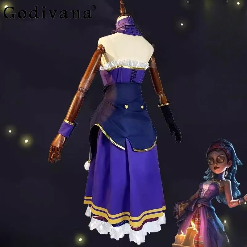 手袋メガネ小道具セット女性制服セットアイデンティティⅤエンチャントレスコスプレスーツ女性ハロウィンパーティー新しいジャケット衣装