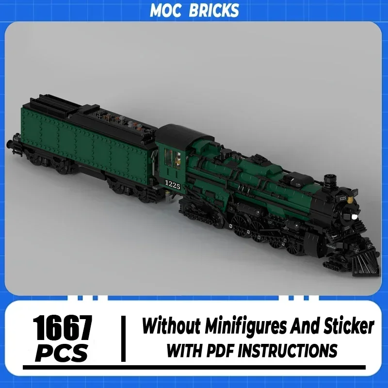 

Moc Building Bricks Steam Locomotive and Coal Train Model Technology Modular Blocks Gift Christmas Car Toy DIY Sets Assembly