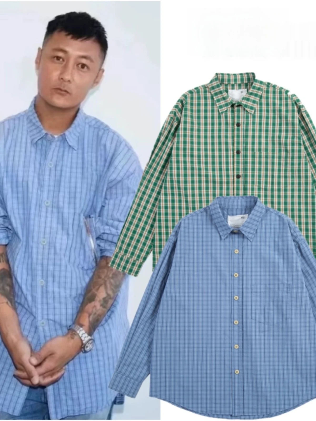 

Мужская модная универсальная рубашка из хлопка с длинным рукавом в клетку, свободного кроя, осенне-зимняя, молодежная, трендовая, стандартный крой, оксфордская ткань